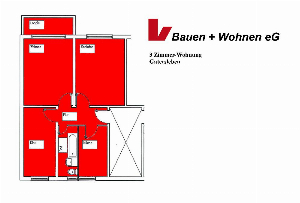 Schön gelegene 3 Zimmer-Wohnung in Gatersleben komplett mit Möbeln und Einbauküche
